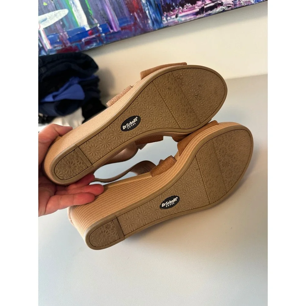 Dr Scholls Barton Band Brown Wedge Sandals | Size 9